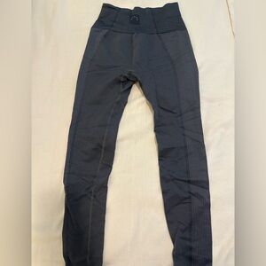 Varley Blue Ribbed Knit leggings